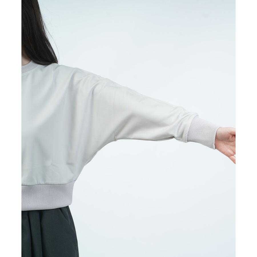 PUPULA（ププラ） ダブルジャージィ ネオ×リブ ドルマンプルオーバー
