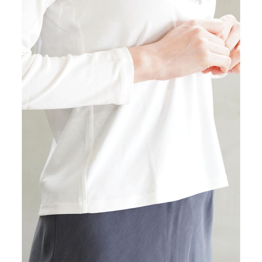 ププラ アナヤスムースジャージィ キャットアップリケ 長袖Tシャツ PUPULA 157046 国内正規品 2025春夏新作 送料無料 PUPULA（ププラ） アナヤスムースジャージィ キャットアップリケ 長袖T