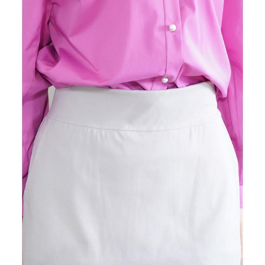 PUPULA（ププラ） スムースコットンポンチ ミドル丈タイトスカート