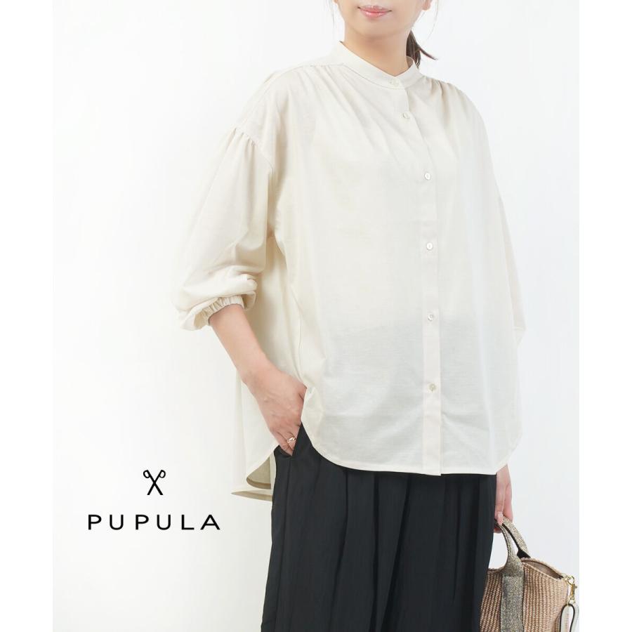 ププラ 長袖ブラウス PUPULA 157086 国内正規品 2025春夏新作 送料無料 PUPULA（ププラ） 長袖ブラウス レディース 国内正規品 : etre!par