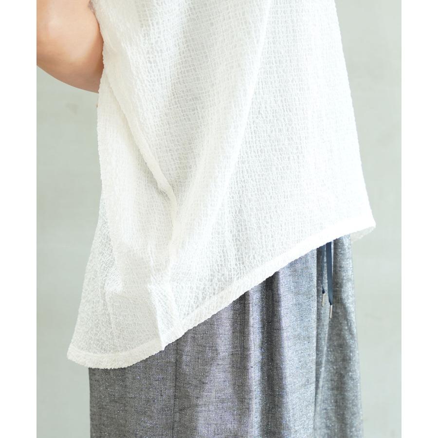 ププラ レイクリゾート シアー ラウンドプルオーバー PUPULA 157202 国内正規品 2025春夏新作 送料無料 PUPULA（ププラ） レイクリゾート シアー ラウンドプルオーバー