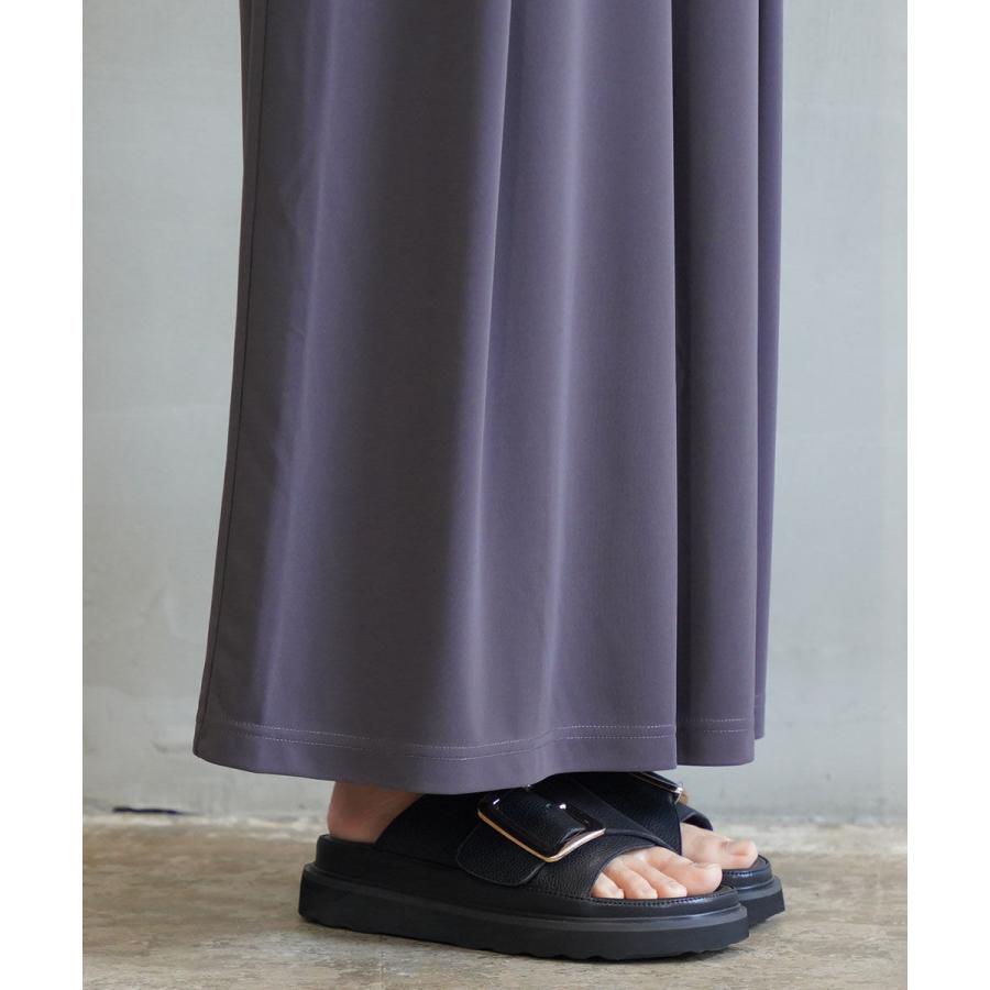 PUPULA（ププラ） ヤギポリスムース ポケット付き ワイドパンツ