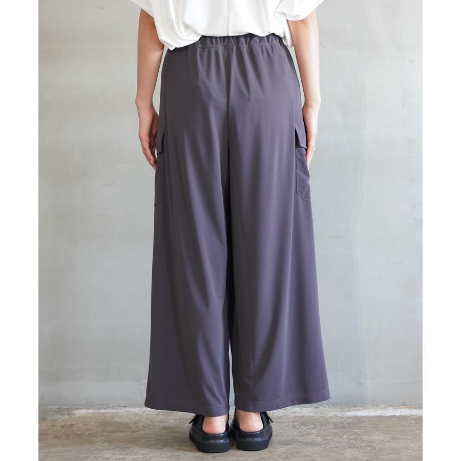 PUPULA（ププラ） ヤギポリスムース ポケット付き ワイドパンツ