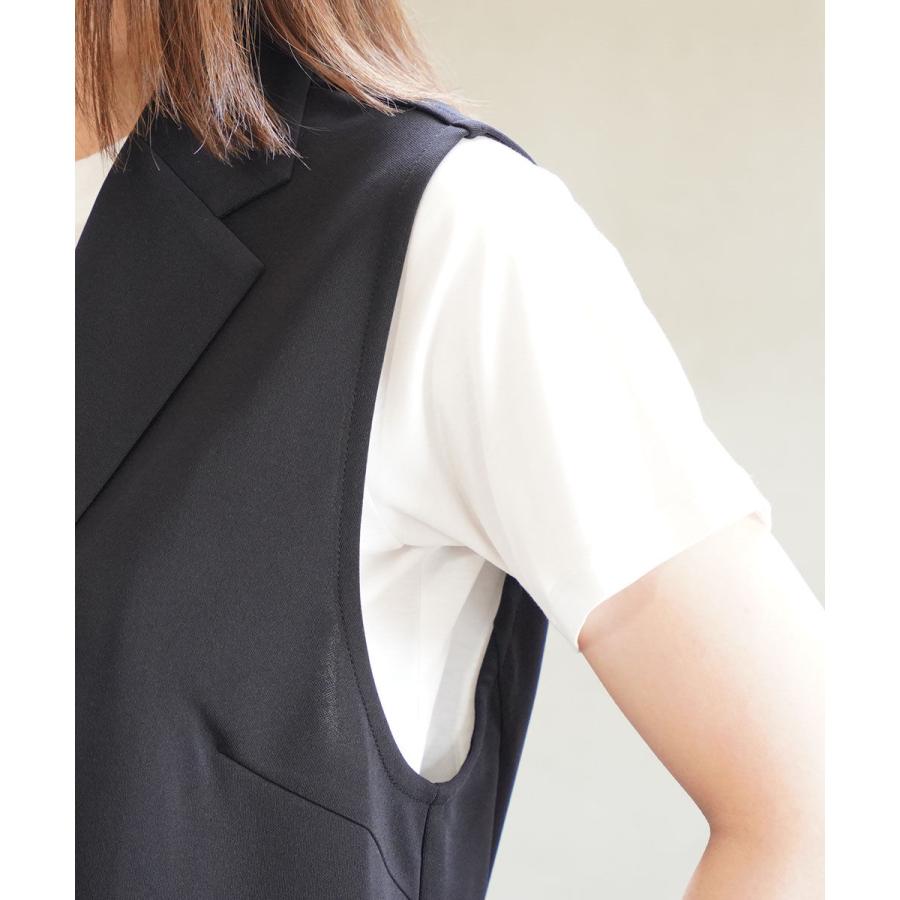 ププラ ドライジャージィ シングルボタン テーラードベスト PUPULA 157223 国内正規品 2025秋冬新作 送料無料 PUPULA（ププラ） ドライジャージィ シングルボタン テーラードベスト