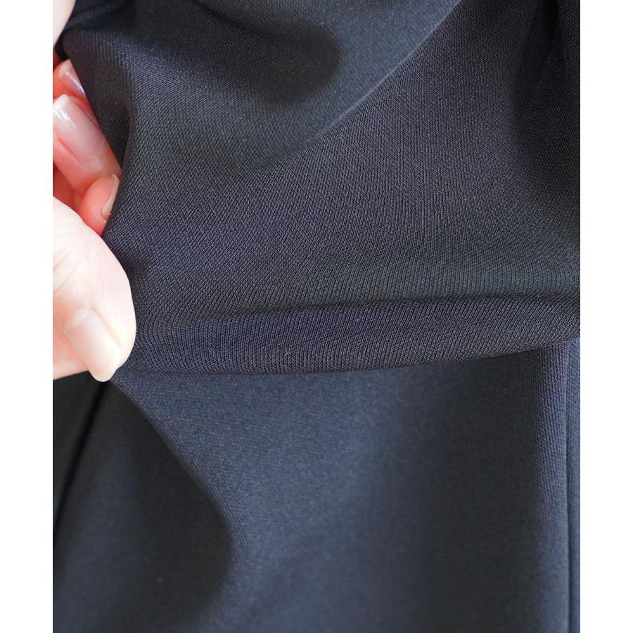 PUPULA（ププラ） ドライジャージィ センタープレス テーパードパンツ