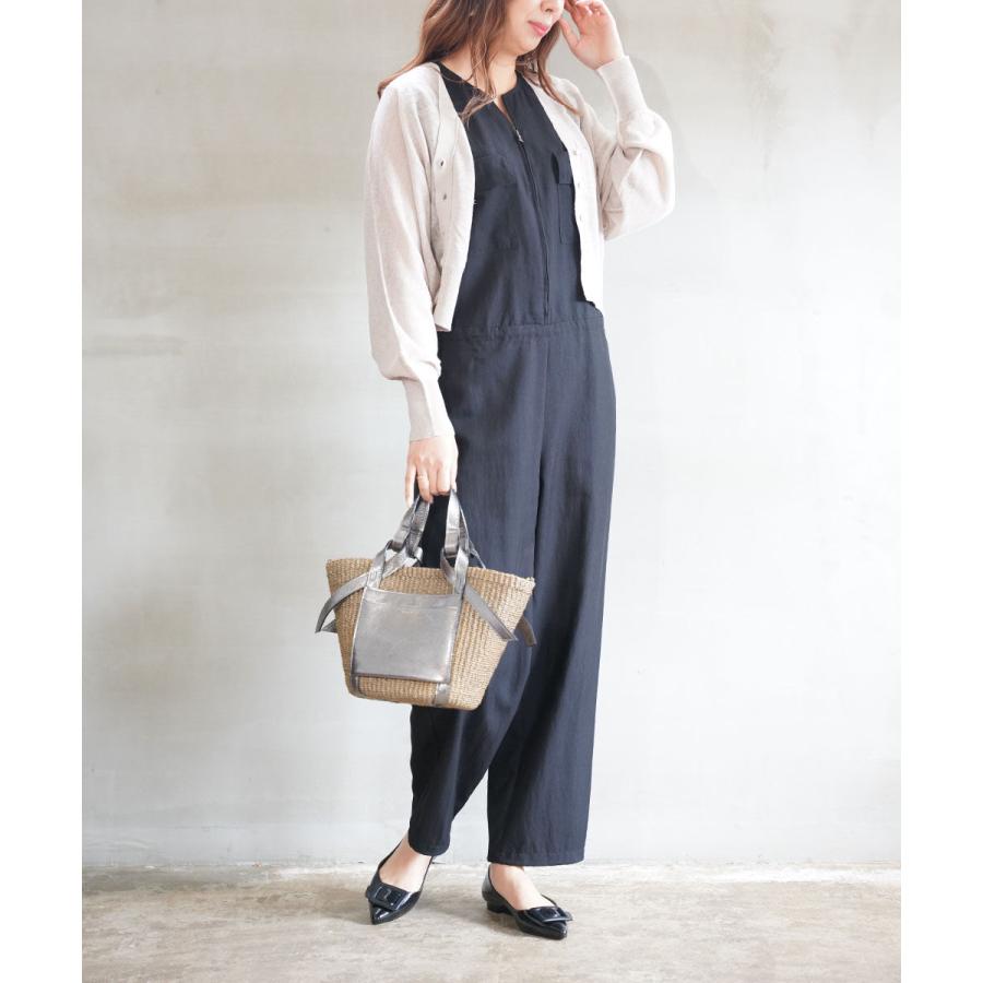 PUPULA（ププラ） リネンニットジャージィ カラーステッチ ドルマン