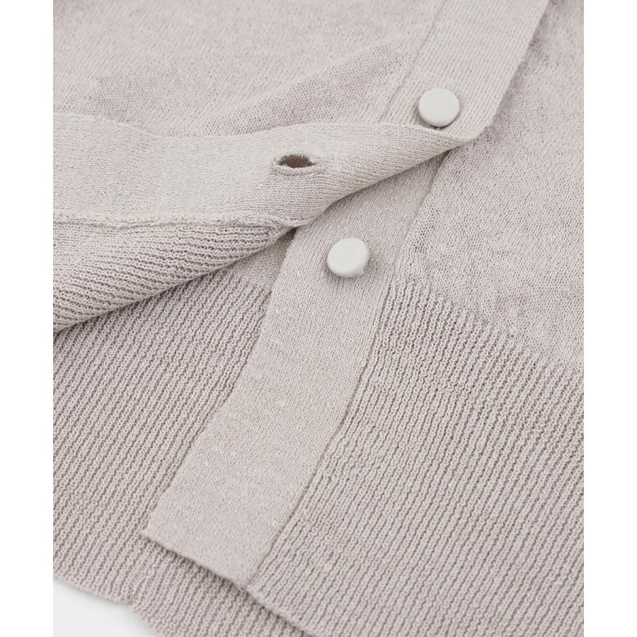 PUPULA（ププラ） リネンニットジャージィ カラーステッチ ドルマン