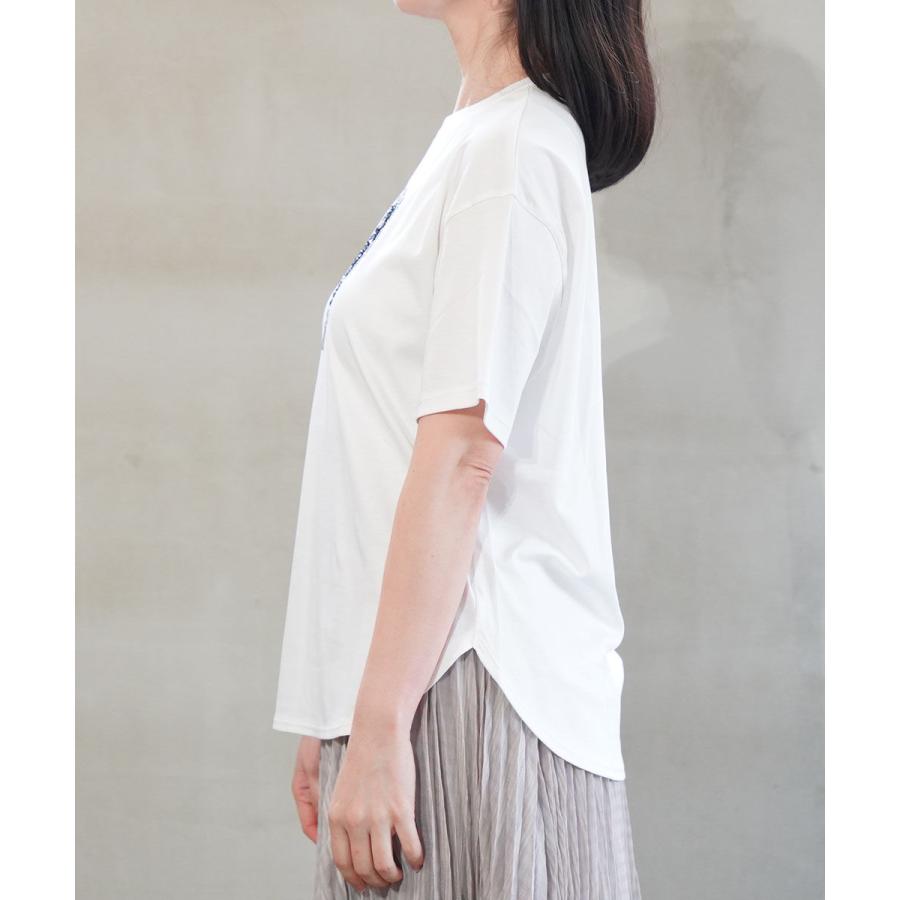 美品】ププラ Tシャツ ティーシャツ ハートモチーフ トップス グレー 
