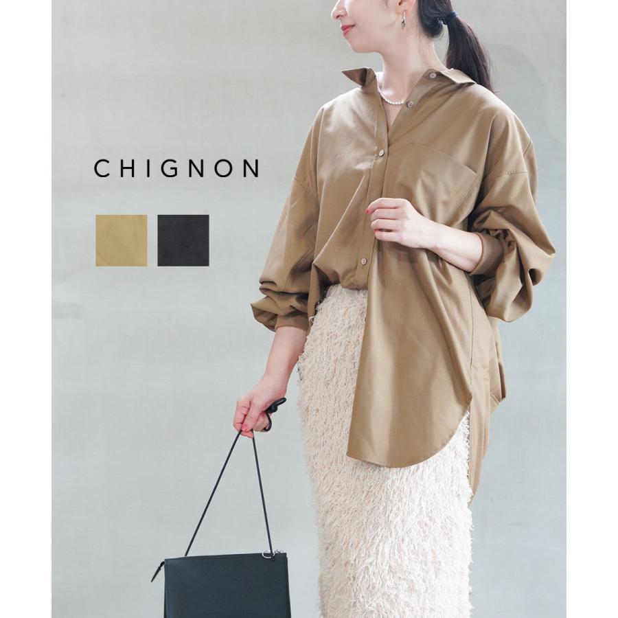 シニヨン RIBスリーブチュニックシャツ CHIGNON レディース 国内 シニヨン RIBスリーブチュニックシャツ CHIGNON レディース 国内