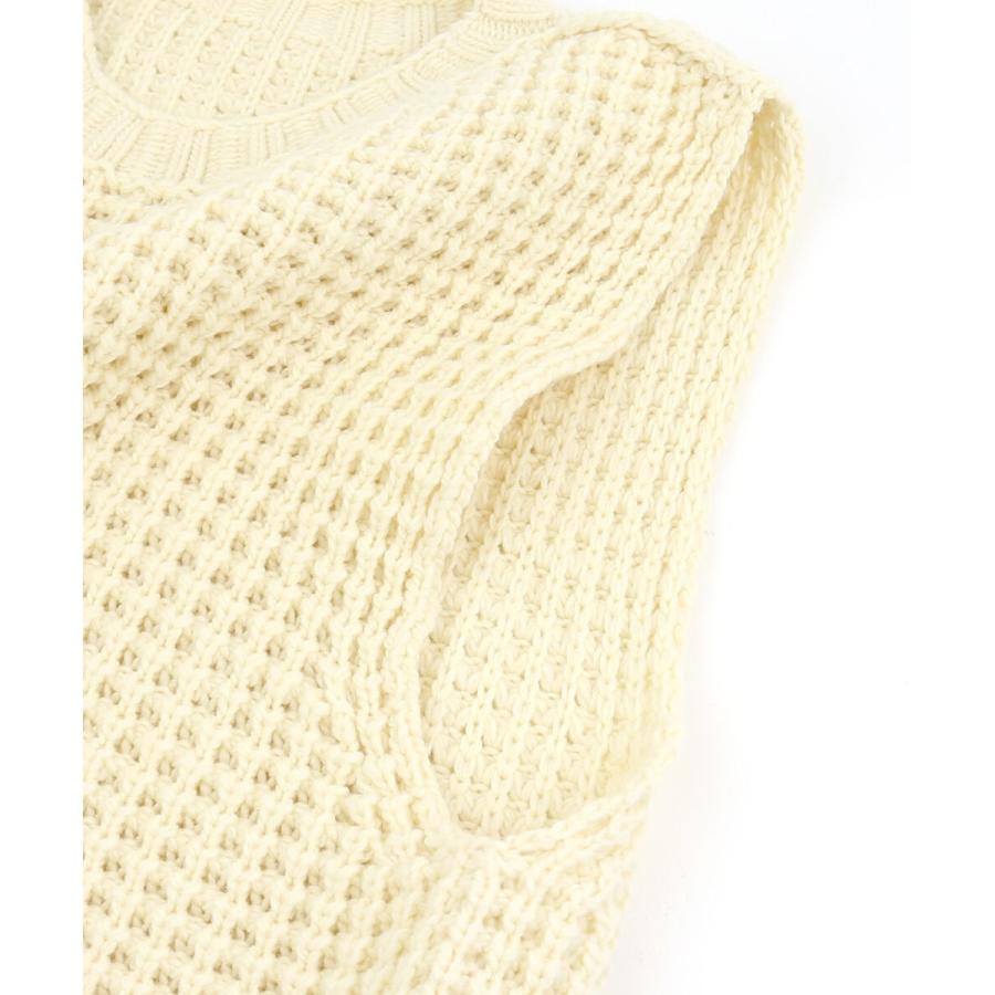 フレンチブル ワッフルベスト ニットベスト French Bull 19-12222 国内正規品 220309 送料無料 French Bull（フレンチブル） ワッフルベスト ニットベスト レディース