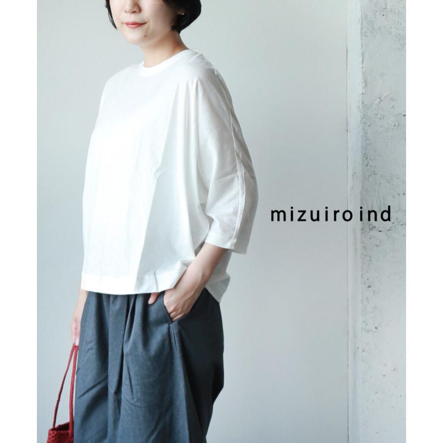mizuiroind（ミズイロインド） シアー クルーネックTシャツ レディース