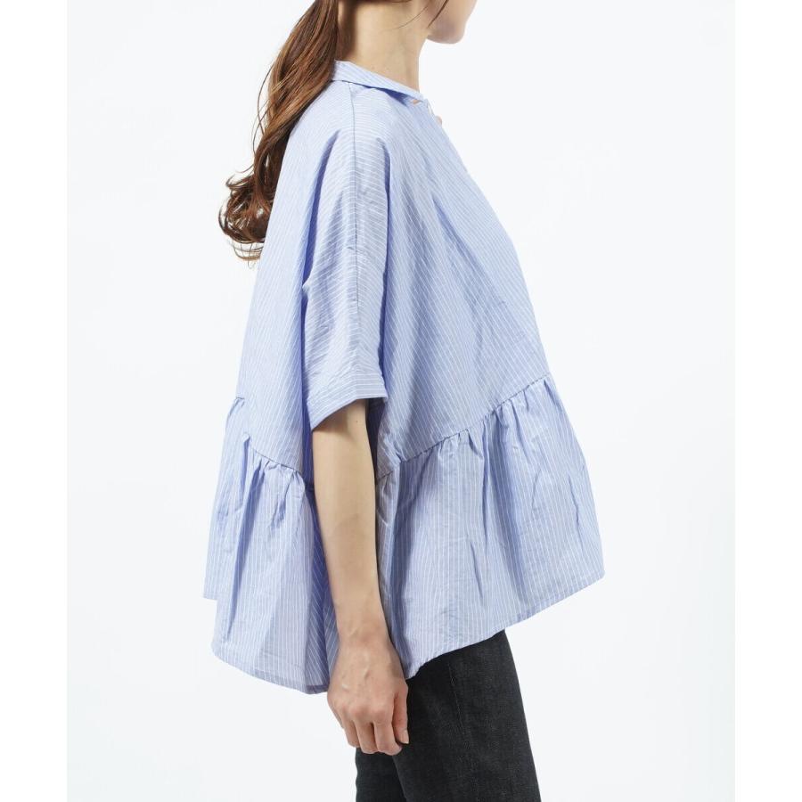 ミズイロインド ワイドギャザーシャツ オーバーシャツ mizuiro ind