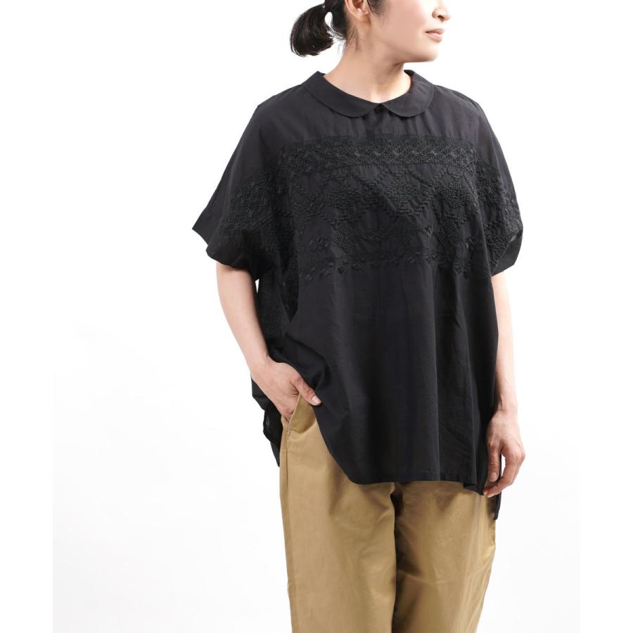 おつ mizuiro indプルオーバーブラウス ミズイロインド シャツカラープルオーバー ブラウス mizuiro ind