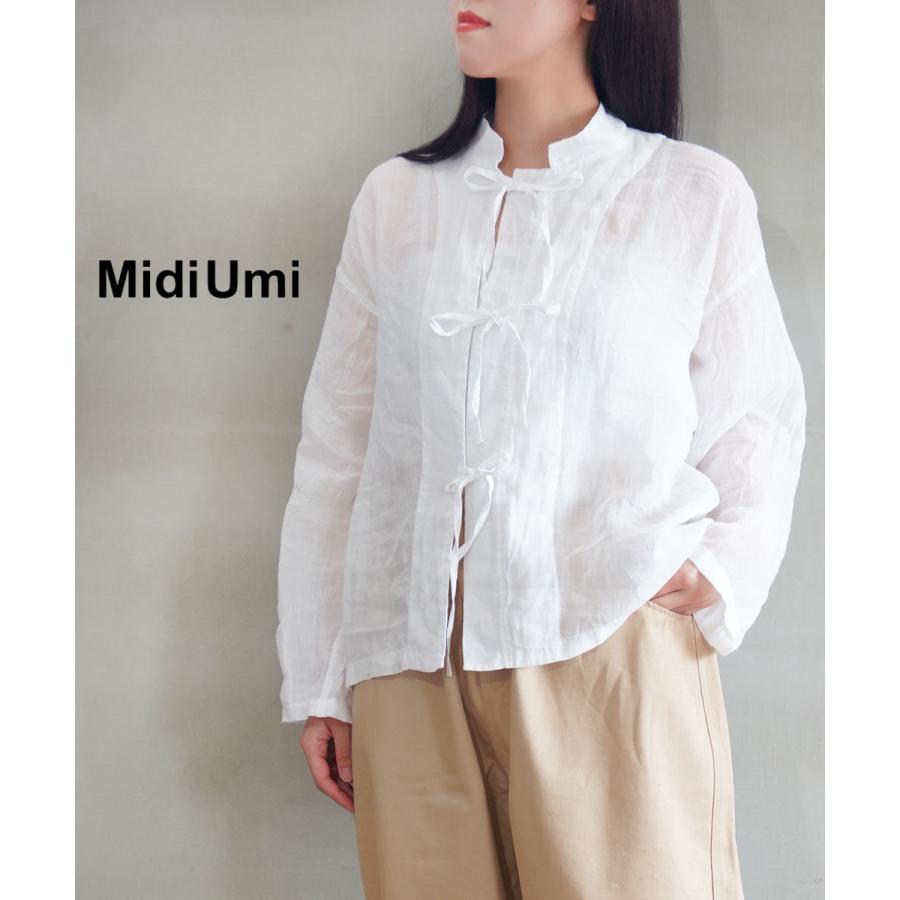 ミディウミ ラミーシャツジャケット Midi-Umi 2026春夏新作 レディース