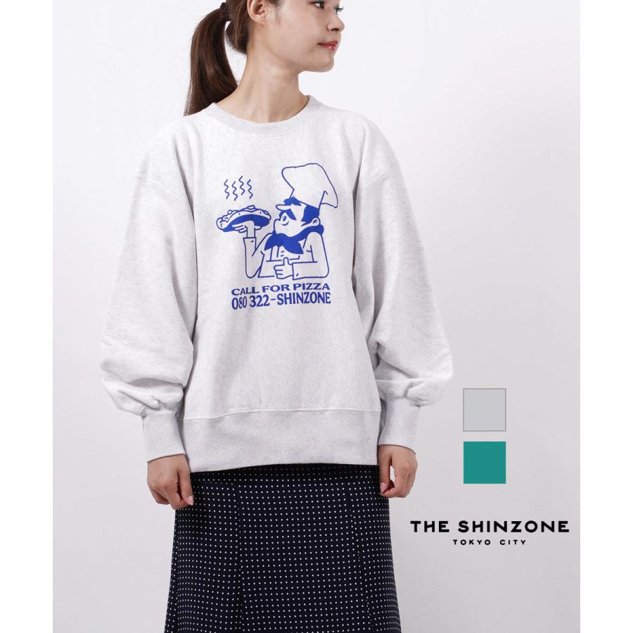 THE SHINZONE ピザスウェット PIZZA SWEAT グレー THE SHINZONE ピザ
