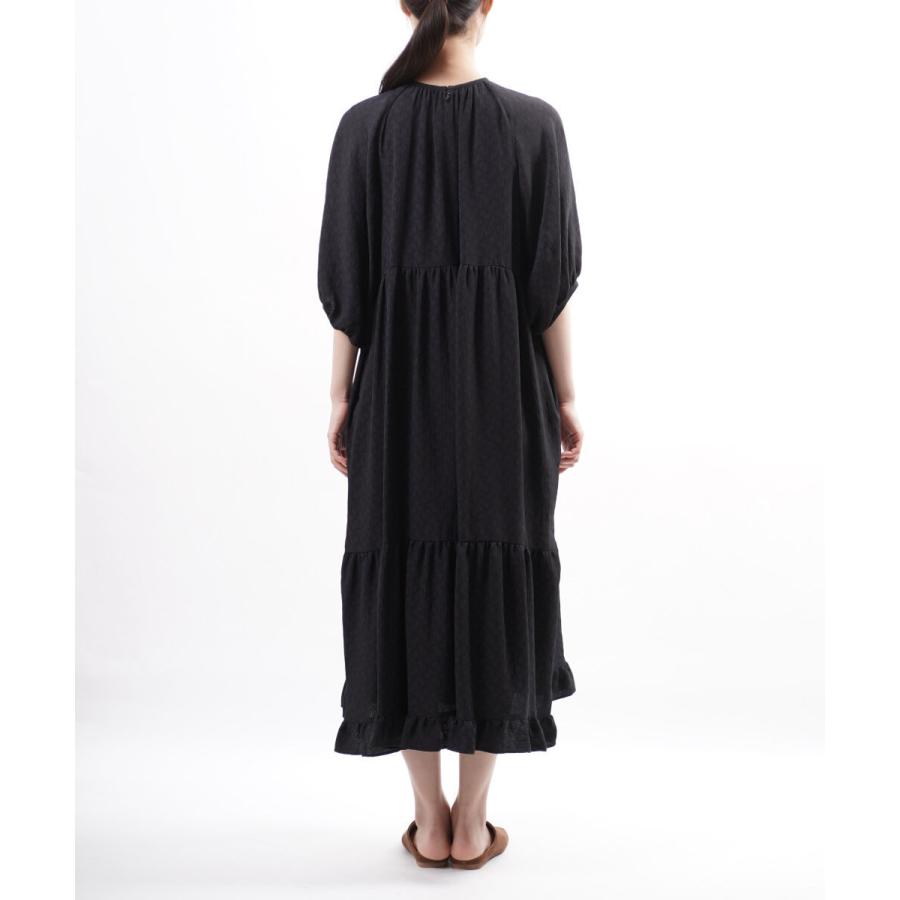 極美品✨ザシンゾーン リネンティアードドレス マキシ丈 洗える 麻 ブラック 黒 ザ シンゾーン ティアードワンピース マキシワンピース TOKYO DRESS