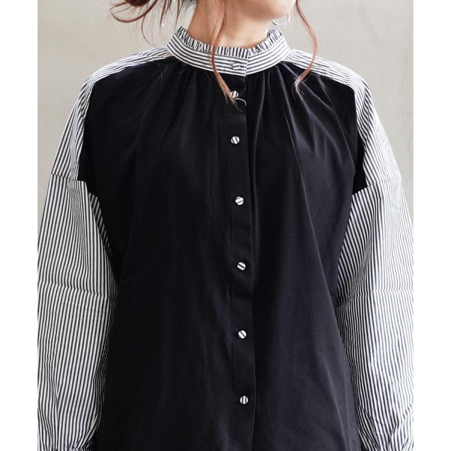 Pont de Chalons（ポンデシャロン） 2WAY フリルスタンドブラウス