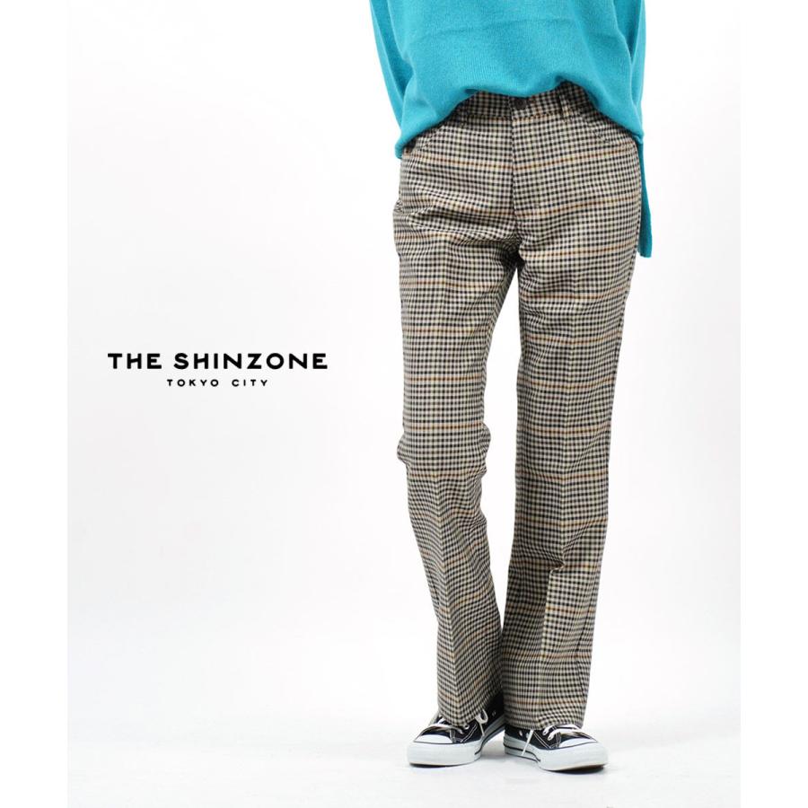 THE SHINZONE SALE ザ シンゾーン チェックパンツ センタープレスパンツ PLAID CHECK PANTS レディース 国内 ...