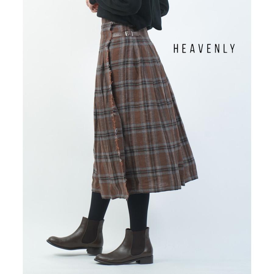 ヘブンリー リネンチェック キルトスカート HEAVENLY 2348101 国内正規品 220309 送料無料 ヘブンリー リネンチェック キルトスカート HEAVENLY レディース 国内