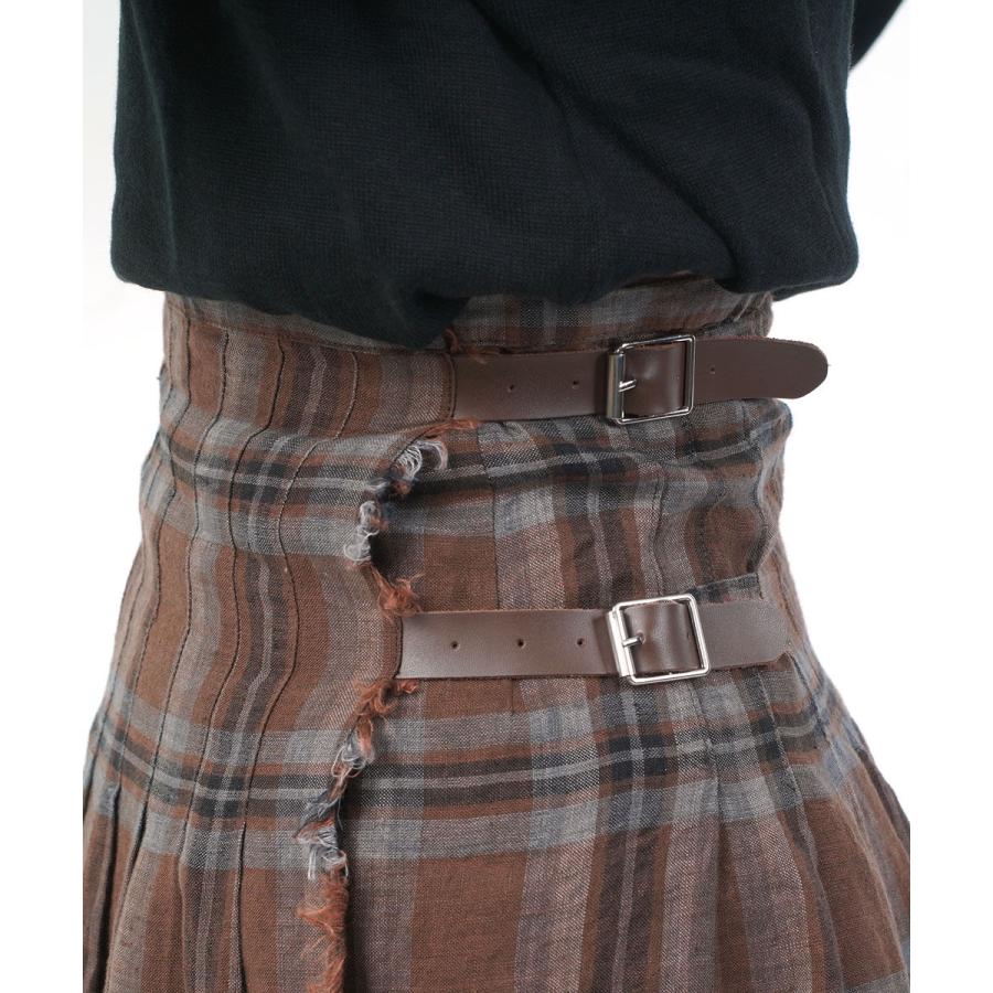 ヘブンリー リネンチェック キルトスカート HEAVENLY レディース 国内