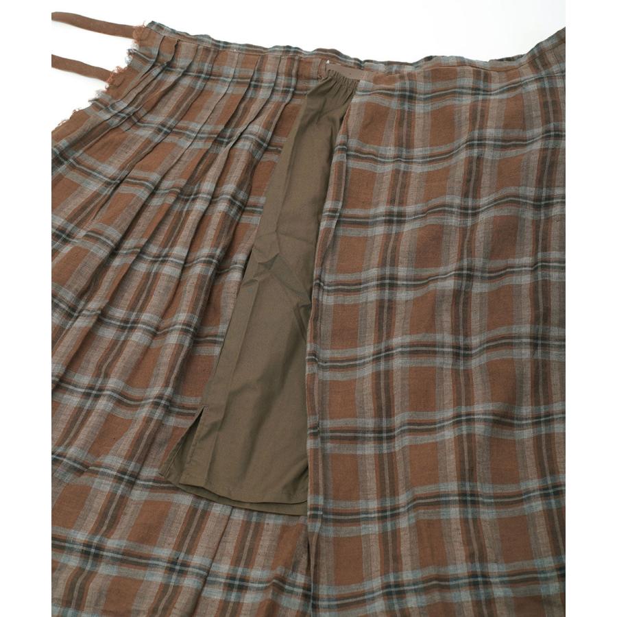 ヘブンリー リネンチェック キルトスカート HEAVENLY レディース 国内