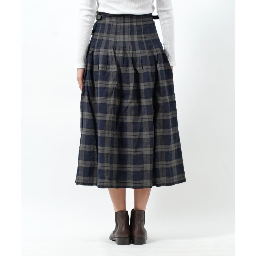 ヘブンリー リネンチェック キルトスカート HEAVENLY レディース 国内