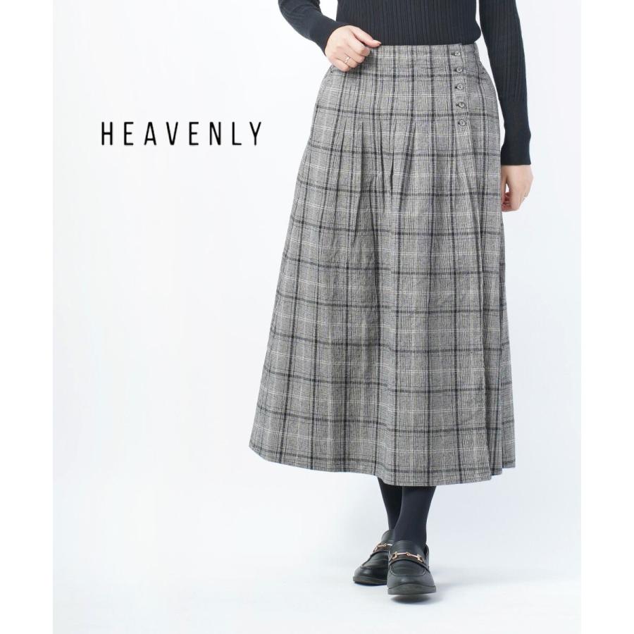 HEAVENLY（ヘブンリー） コットンリネン チェック ラップスカート