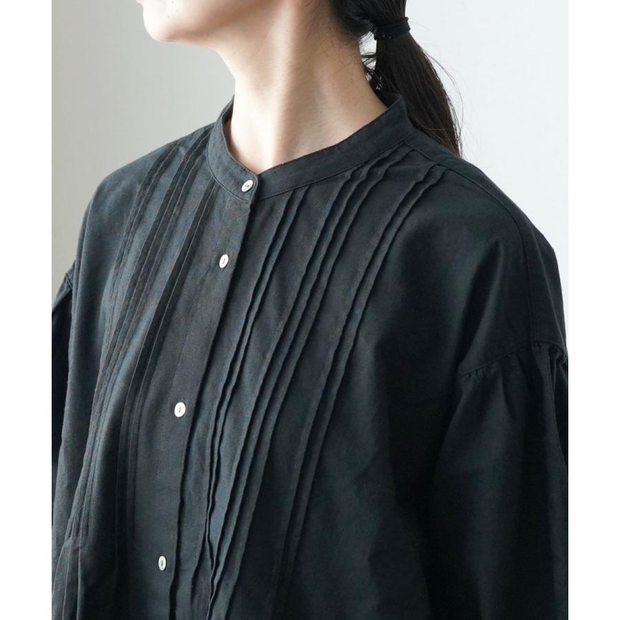 ヘブンリー コットンリネン ピンタック オープンワンピース