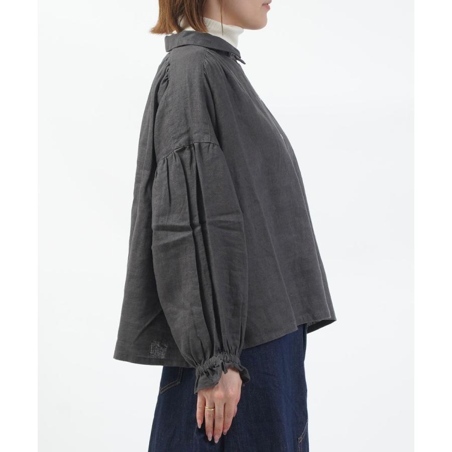 ヘブンリー ヘビーリネンギャザーブラウス HEAVENLY レディース 国内