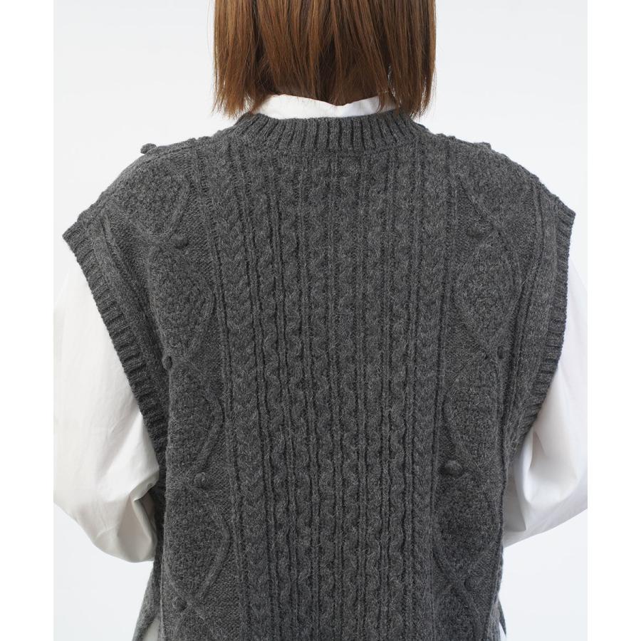 45Ｒ　アルパカウールミックス　ニットベスト　ピンク 45R アルパカウールミックス ニットベスト ピンク 45R アルパカウール