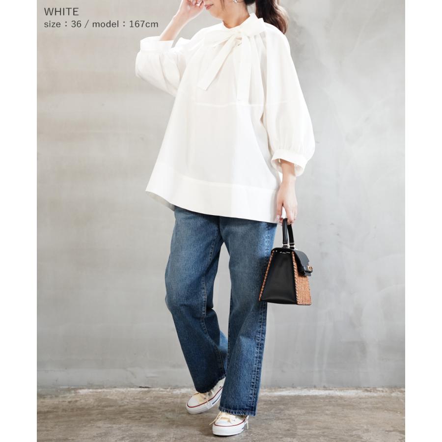 24SS シンゾーン GATHER TIE BLOUSE ネイビー サイズ36 THE SHINZONE（ザ シンゾーン） ザ シンゾーン ギャザー タイブラウス