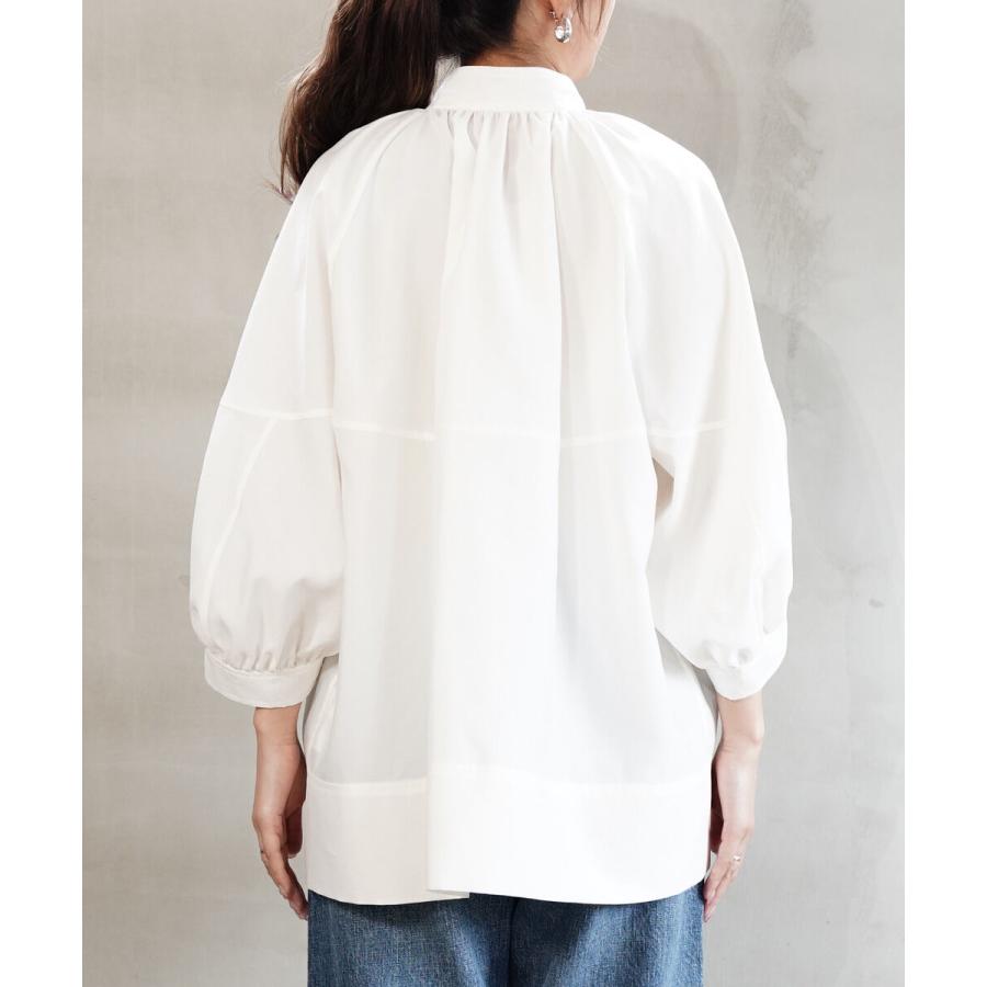 24SS シンゾーン GATHER TIE BLOUSE ネイビー サイズ36 THE SHINZONE（ザ シンゾーン） ザ シンゾーン ギャザー タイブラウス