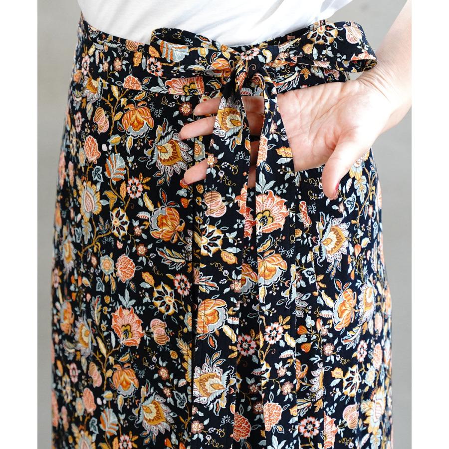 スカート S wrap flower skirt mini THEREDTHREAD / ザレッド