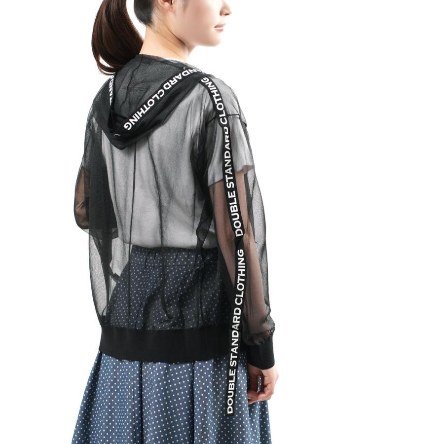 ダブルスタンダードクロージング シースルーニットパーカー ジップ 