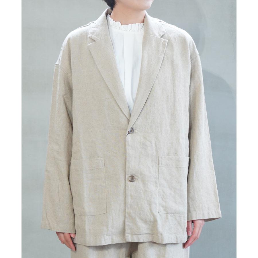 ヘブンリー リネンレーヨンテーラードジャケット HEAVENLY レディース