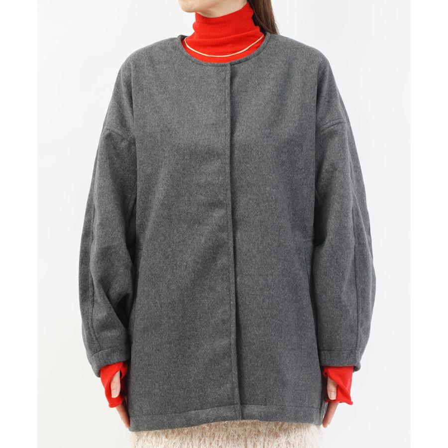 ヘブンリー ウールミックス ノーカラーショートコート HEAVENLY 2025