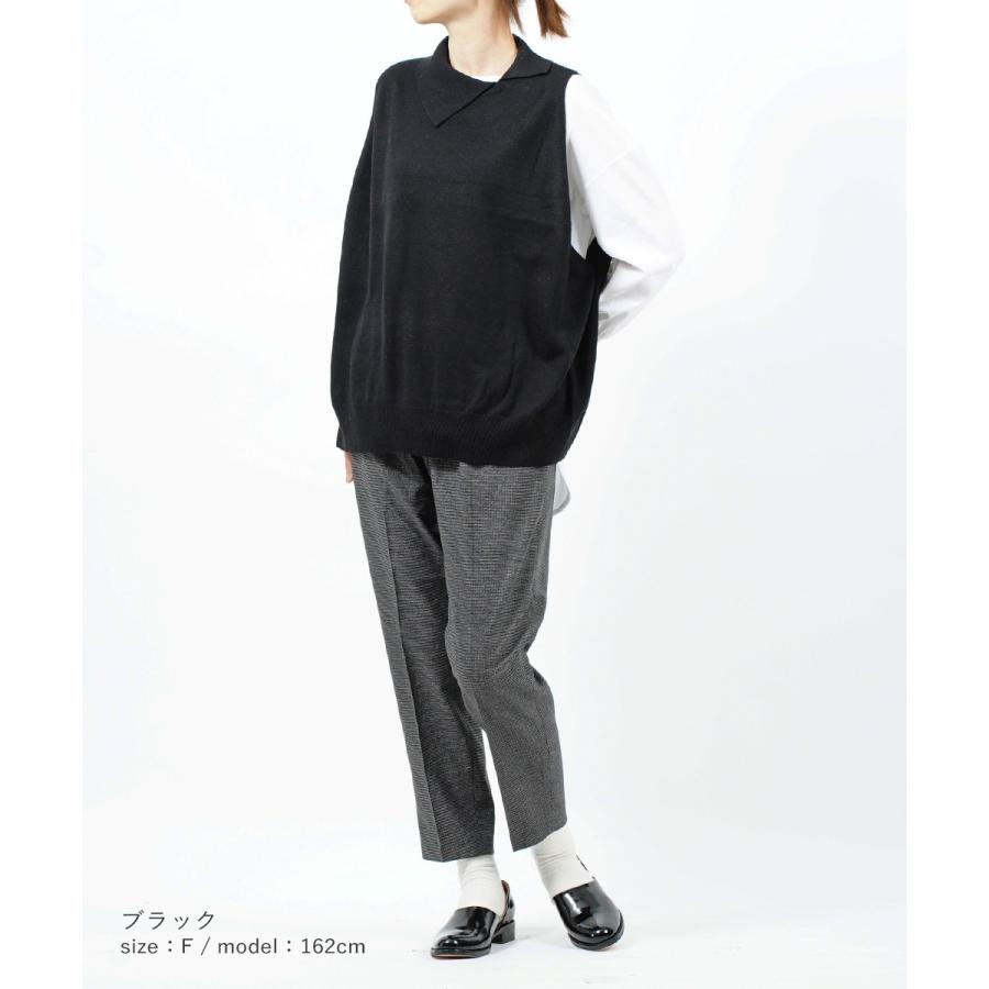mizuiroind（ミズイロインド） ニットベスト アシンメトリーカラー