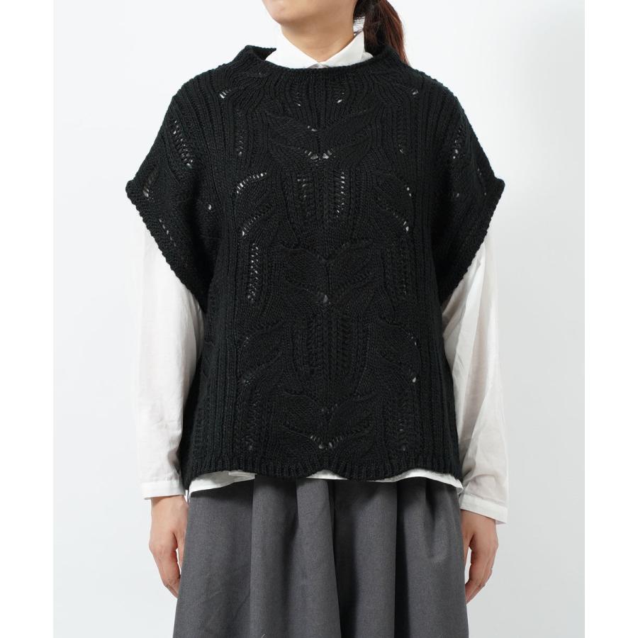 mizuiroind（ミズイロインド） ケーブルパターン ベスト ケーブル編み