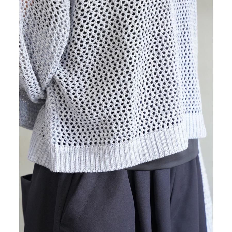 ミズイロインド メッシュクルーネックプルオーバー mizuiro ind 2025