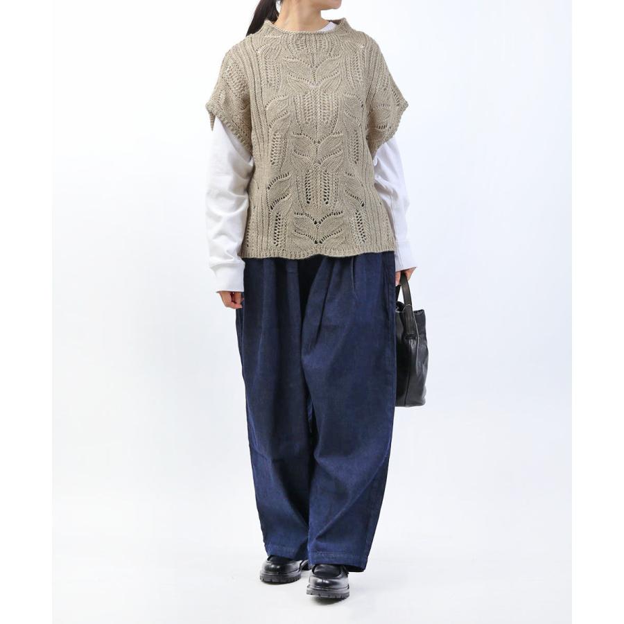 ミズイロインド シアーケーブルパターンベスト mizuiro ind 2025秋冬