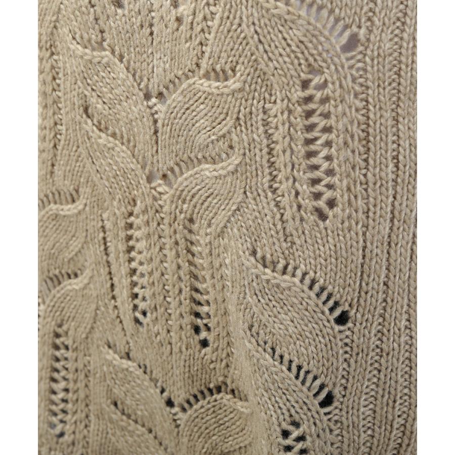 ミズイロインド シアーケーブルパターンベスト mizuiro ind 2025秋冬