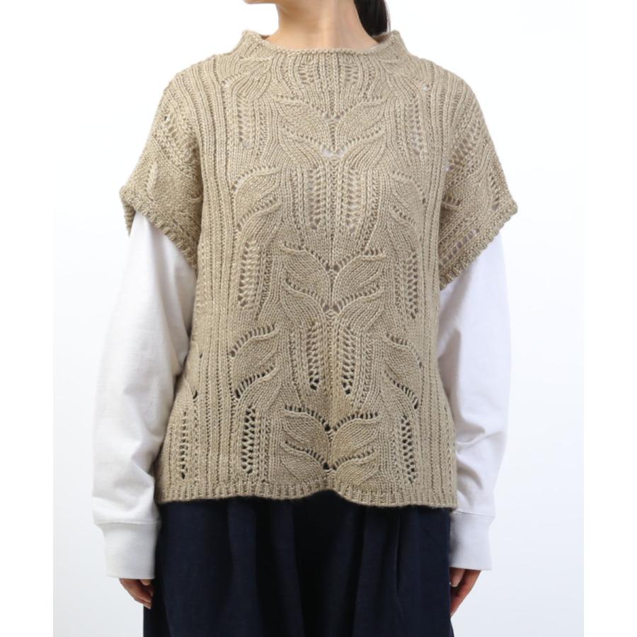 ミズイロインド シアーケーブルパターンベスト mizuiro ind 2025