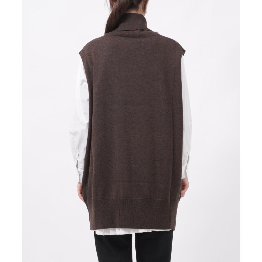 ミズイロインド タートルネック ニットベスト ロングベスト turtle