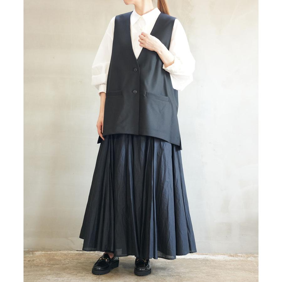 ミズイロインド ディープVネックワイドベスト mizuiro ind 2025秋冬