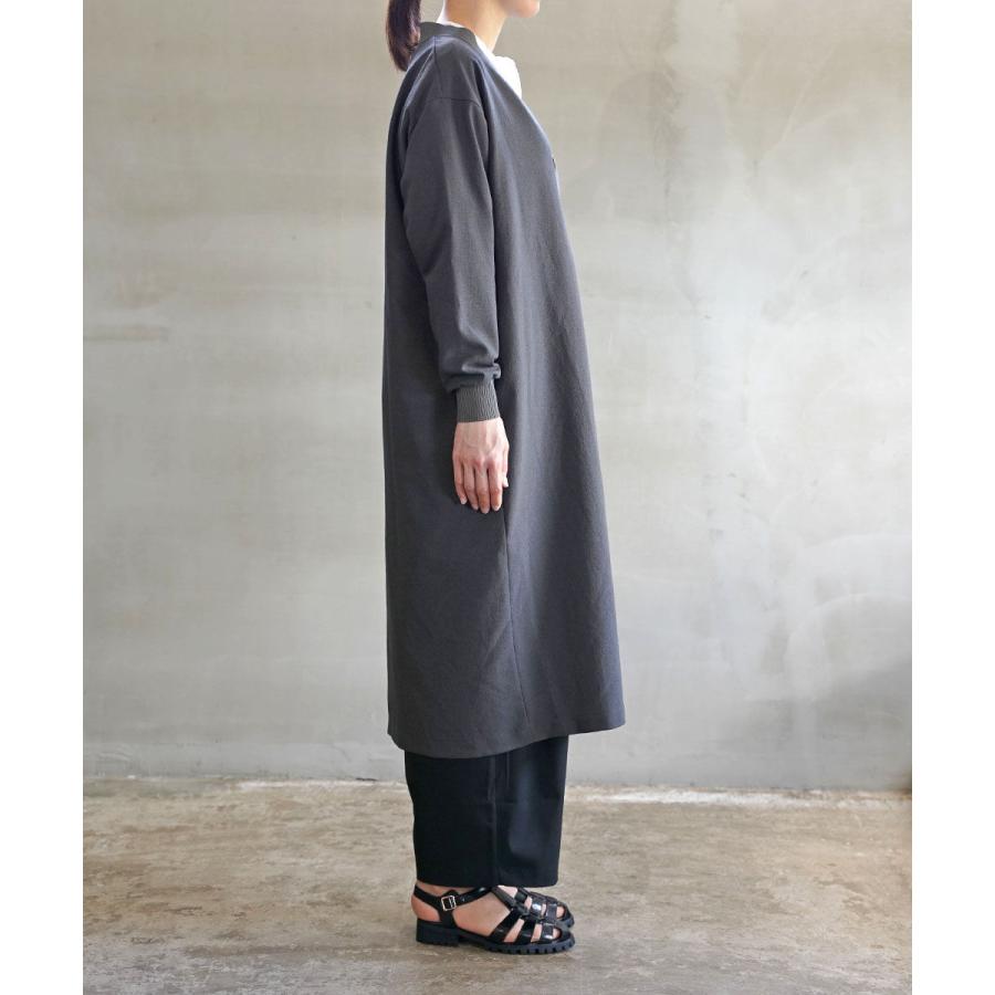 ミズイロインド Vネック ワイド ロングカーディガン mizuiro ind