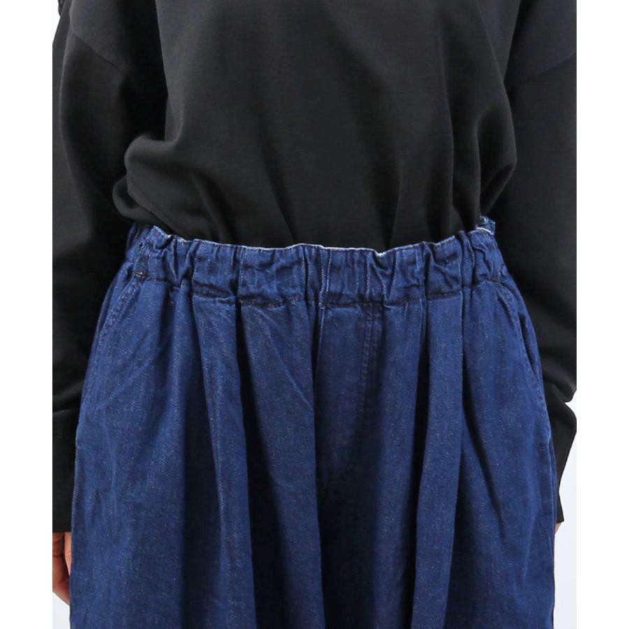 ミズイロインド デニムタックワイドパンツ mizuiro ind 2025秋冬新作