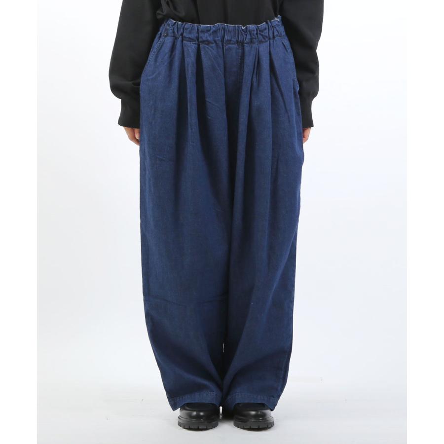 ミズイロインド デニムタックワイドパンツ mizuiro ind 2025秋冬新作