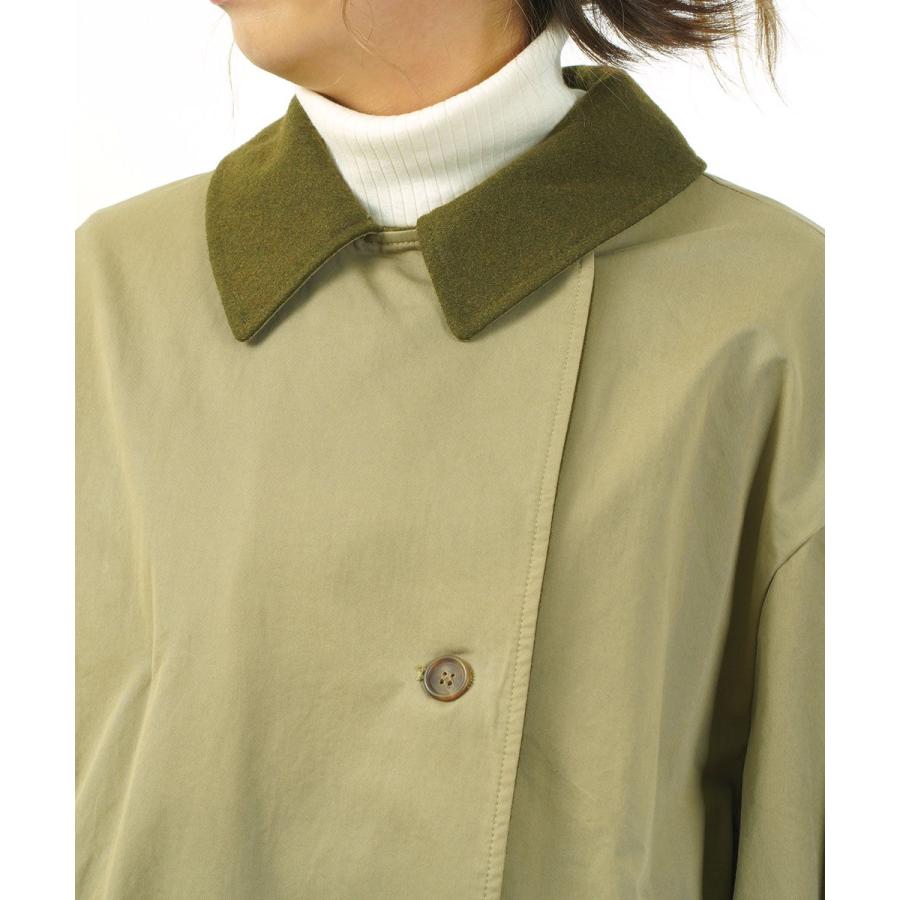 未使用タグ付 ミズイロインド ワイドロングコート ゆったり mizuiro ind(ミズイロインド) wide tailored coat ワイドテーラード