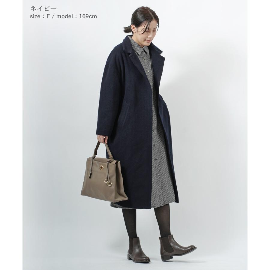 mizuiroind（ミズイロインド） スタンドカラー ウールコート