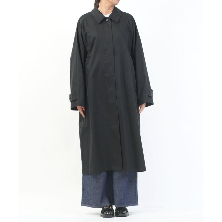 ミズイロインド mizuiroind ステンカラーコート スプリング ブラック ミズイロインド ステンカラーコート mizuiro ind 2025秋冬新作